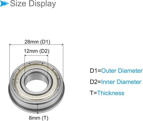Deep Groove Ball Bearings, F6805ZZ Model 25mm x 37mm Diameter 7mm Thickness, Chrome Steel Double Shielded Bearings - (Applications: for Machinery & Equipment), 2-Pieces in Saudi Arabia