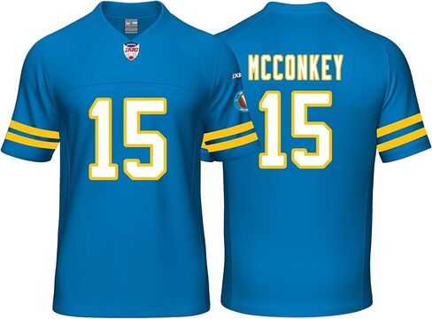 Custom Mens/Youth Football Stitched T-Shirt for Sports Fan Blue in Kuwait