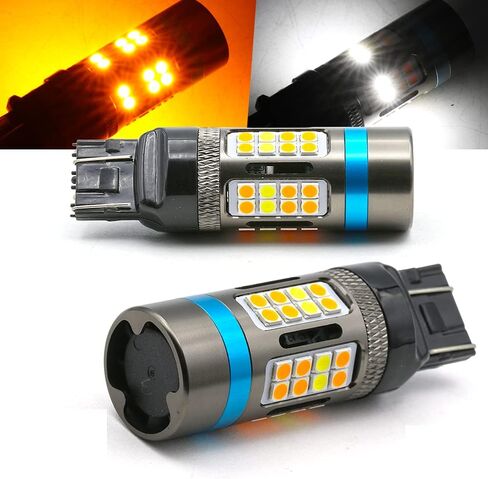 Syneticusa 7443 Error Free Canbus Dual Color Switchback LED Turn Signal Light Bulbs No Hyper Flash All in One Built In Resistors (Turn Signal-Amber) in Saudi Arabia