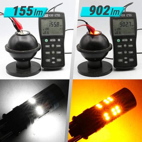Syneticusa 7443 Error Free Canbus Dual Color Switchback LED Turn Signal Light Bulbs No Hyper Flash All in One Built In Resistors (Turn Signal-Amber) in Saudi Arabia