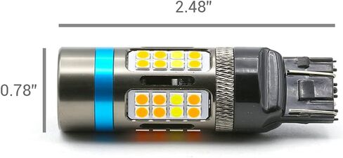 Syneticusa 7443 Error Free Canbus Dual Color Switchback LED Turn Signal Light Bulbs No Hyper Flash All in One Built In Resistors (Turn Signal-Amber) in Saudi Arabia
