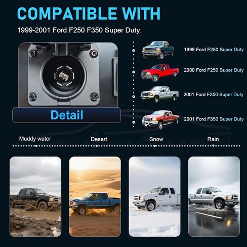 4 و 7 دبوس مقطورة الأسلاك تسخير مع شريحة التثبيت-متوافقة مع شاحنة فورد F250 F350 Super Duty ، بديل لـ YC3Z-13A576-CA ، موصل السحب المتين in Saudi Arabia