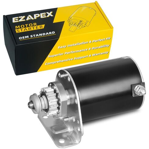 Starter Motor Compatible with Briggs Stratton 12 13 14 14.5 16 16.5 17 17.5 18 18.5 19.5HP 344cc 465cc 502cc 465cc Cub Cadet 593934 693551 030221 LG693551 14 Teeth in Kuwait