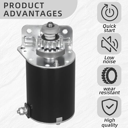Starter Motor Compatible with Briggs Stratton 12 13 14 14.5 16 16.5 17 17.5 18 18.5 19.5HP 344cc 465cc 502cc 465cc Cub Cadet 593934 693551 030221 LG693551 14 Teeth in Kuwait