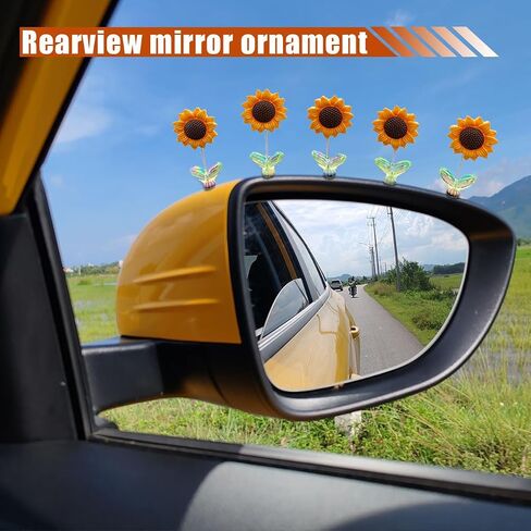10PCS Sunflower Car Dashboard Decoration, Cute Shaking Sunflowers Car Ornaments for Women, Sunflower Car Interior Decoration in Saudi Arabia