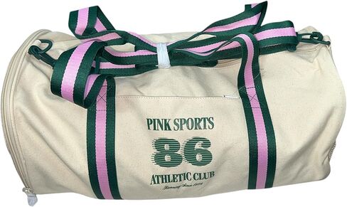 Victoria's Secret Pink Canvas Duffle Sports Bag Color Beige New in Saudi Arabia