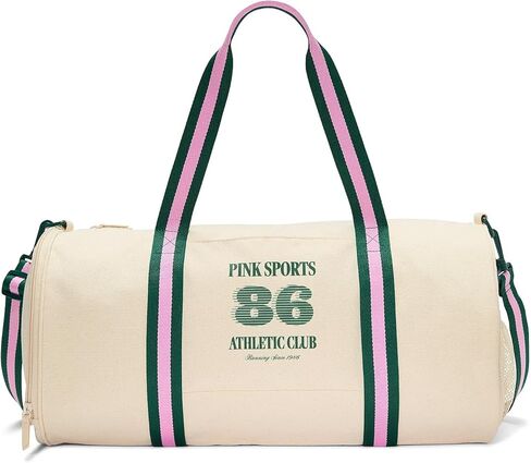 Victoria's Secret Pink Canvas Duffle Sports Bag Color Beige New in Saudi Arabia