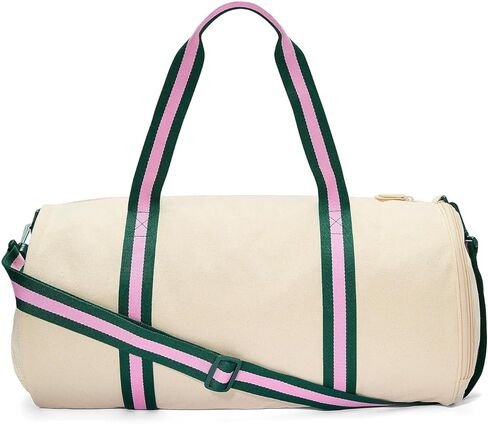 Victoria's Secret Pink Canvas Duffle Sports Bag Color Beige New in Saudi Arabia