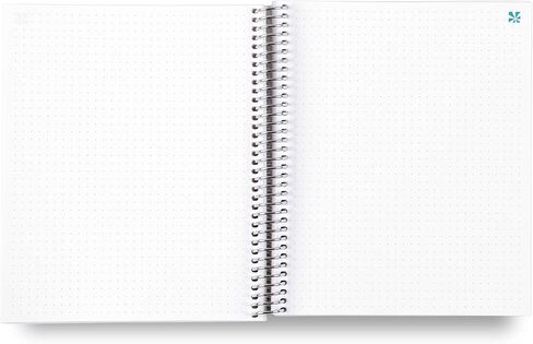 Erin Condren Journal For Women 8.5" X 11" Spiral Bound Dot Grid Notebook - Flora Peony, 5Mm Dot Gridnotebook, 80 Lb, Thick Paper, Stickers Included in Saudi Arabia