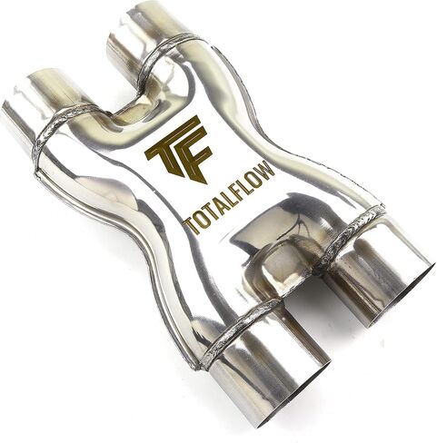 Totalflow Natural Finish TF-SS2525 409 الفولاذ المقاوم للصدأ 2.5 بوصة X-pipe-2.5 "مزدوجة (القطر الداخلي) in Saudi Arabia
