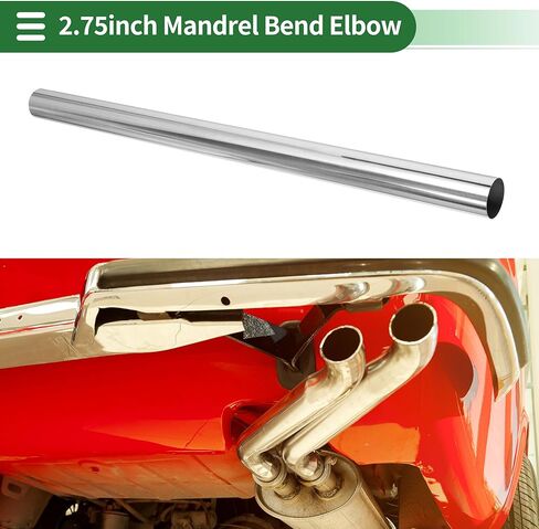 motoforti 70 مم / 2.75 بوصة OD أنبوب العادم المستقيم أنبوب 1016 مم / 40 "T316 الطويل من الفولاذ المقاوم للصدأ عالمي أنابيب العادم النغمة الفضية 2.75" OD مستقيم الأنبوب in Kuwait
