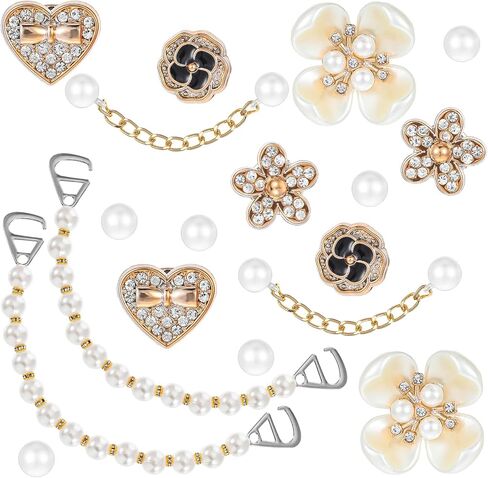 20pcs سحر أحذية Bling للنساء والبنات ، Girly Bling Shoe Charms for Clog ، Blings Chain Shoes Association for Women in Saudi Arabia