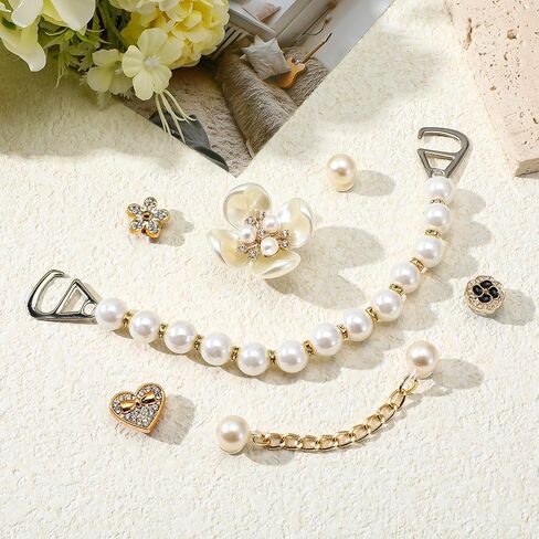 20pcs سحر أحذية Bling للنساء والبنات ، Girly Bling Shoe Charms for Clog ، Blings Chain Shoes Association for Women in Saudi Arabia