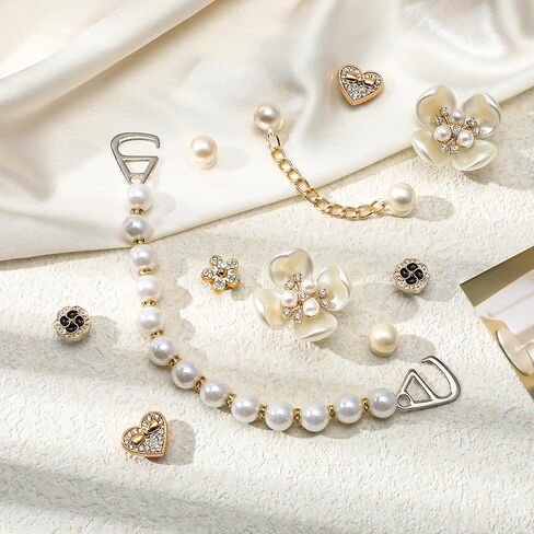 20pcs سحر أحذية Bling للنساء والبنات ، Girly Bling Shoe Charms for Clog ، Blings Chain Shoes Association for Women in Saudi Arabia