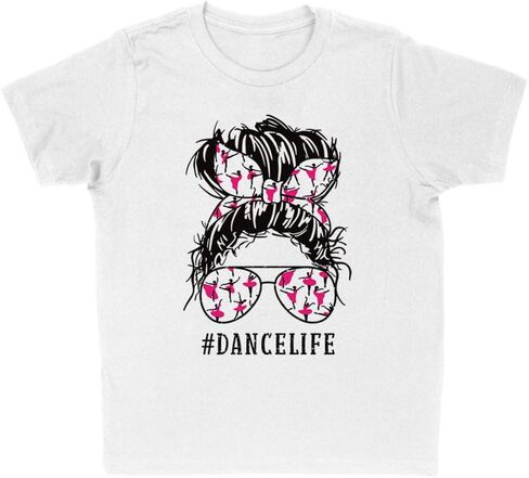 Messy Bun Dance Life Kids T-Shirt Youth in Saudi Arabia