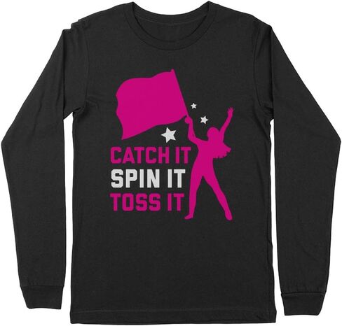 Catch it. Spin it. Toss it. Color Guard Kids Long Sleeve T-Shirt Youth in Saudi Arabia
