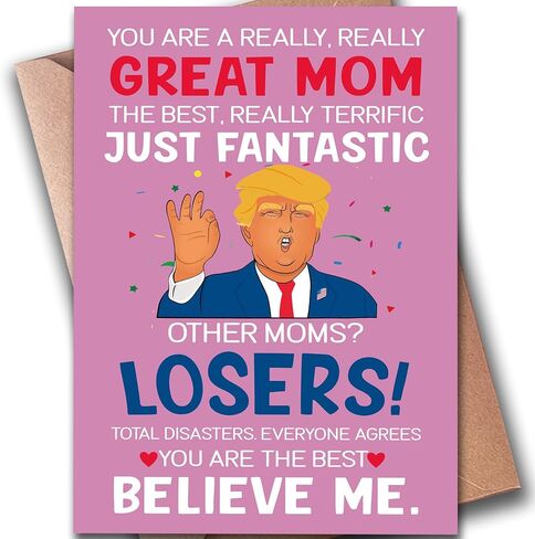 Funny Mother's Day Cards for Mom from Daughter & Son | Mom Card | Mother's Day | Present 7x5 inches in Kuwait