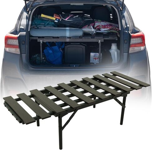 Mini Rack- Trunk Shelf Organizer, Universal Fit Car Storage Accessory for SUV, Hatchback & Minivan Owners, Compact Trunk Organizer Storage Rack, Camping Table & Kids' Sleeping Pad in Saudi Arabia