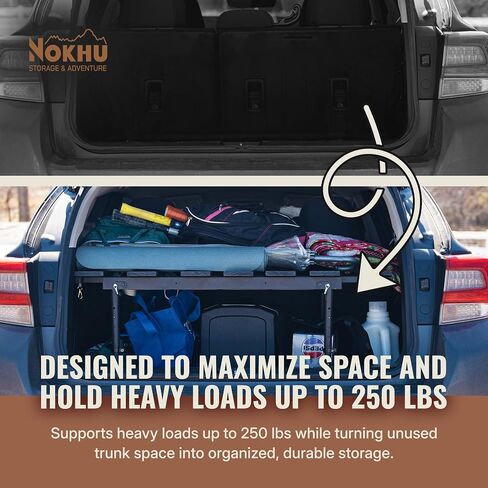 Mini Rack- Trunk Shelf Organizer, Universal Fit Car Storage Accessory for SUV, Hatchback & Minivan Owners, Compact Trunk Organizer Storage Rack, Camping Table & Kids' Sleeping Pad in Saudi Arabia