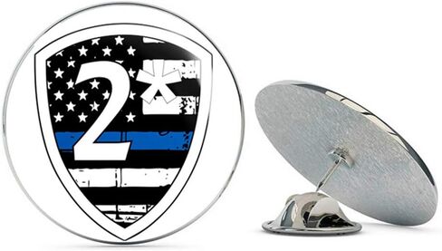 Thin Blue LineTattered 2 Asterisk K9 Metal 0.75" Lapel Hat Pin Tie Tack Pinback in Kuwait