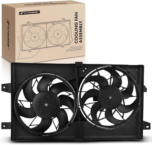 A-Premium Engine Radiator Cooling Fan Assembly Compatible with Select Chrysler & Dodge Models - Sebring, Stratus, 2001-2006 - Replace# 5019290AA, 5019292 in Saudi Arabia