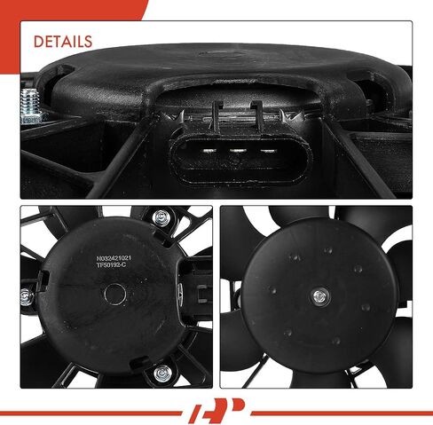 A-Premium Engine Radiator Cooling Fan Assembly Compatible with Select Chrysler & Dodge Models - Sebring, Stratus, 2001-2006 - Replace# 5019290AA, 5019292 in Saudi Arabia