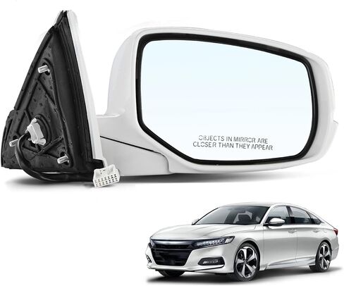 Passenger Power Side View Mirror Heated Camera Compatible with Honda Accord Sedan 2013-2015 76200T2GA42ZC in Kuwait