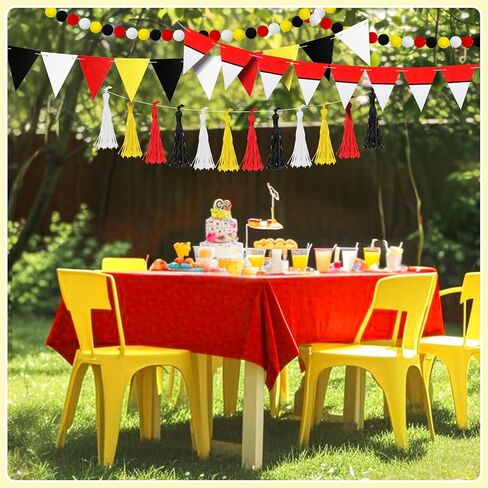 5 Pcs Cartoon Story Party Decorations 9.8 ft Happy Birthday Banner Story Felt Fabric Garland Tassel Triangle Flags Banners Pom Pom Balls Garland for Holiday Outdoor Indoor Tree in Kuwait