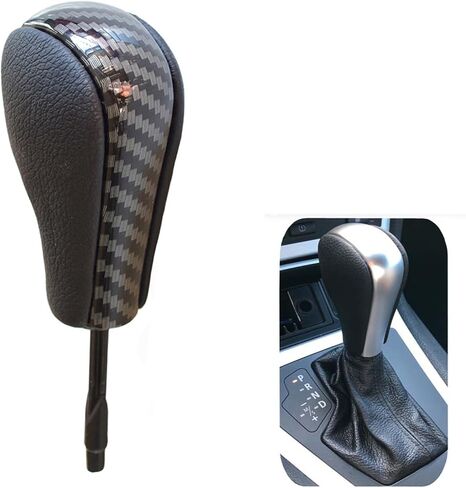 Gear Stick Car Automatic Shift Knob Lever HansBall for BMW E39 E46 E53 E60 E61 E63 E64 E83 E81 E82 E87 E90 E91 E92 E93 (Carbon Fiber-Short) in Saudi Arabia
