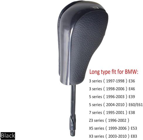 Gear Stick Car Automatic Shift Knob Lever HansBall for BMW E39 E46 E53 E60 E61 E63 E64 E83 E81 E82 E87 E90 E91 E92 E93 (Carbon Fiber-Short) in Saudi Arabia