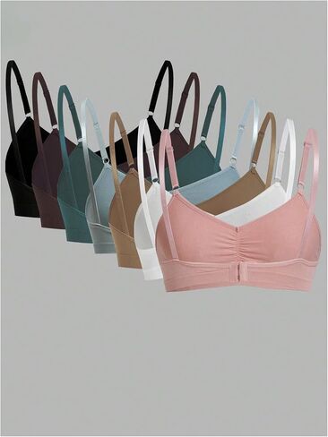 Women's 7 Pack Wireless Bralettes Seamless Adjustable Strap Bras in Saudi Arabia