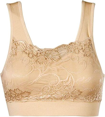 Women’s Lace Sports Bra Seamless Comfortable Yoga Camisole Overlay Bra with Removable Pads in Saudi Arabia