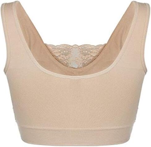 Women’s Lace Sports Bra Seamless Comfortable Yoga Camisole Overlay Bra with Removable Pads in Saudi Arabia