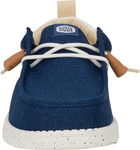 HEYDUDE Wally Craft Linen Sargasso Blue/White Size 13, Men’s Shoes, Men's Slip-on Loafers, Comfortable & Light-Weight in Saudi Arabia