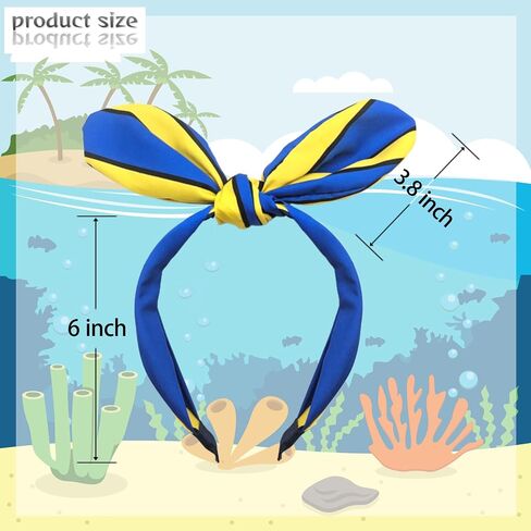 Clownfish Knotted Bow Headband Ocean Theme Hair Accessories Halloween Costume Dress up Birthday Party Supplies Orange White in Saudi Arabia