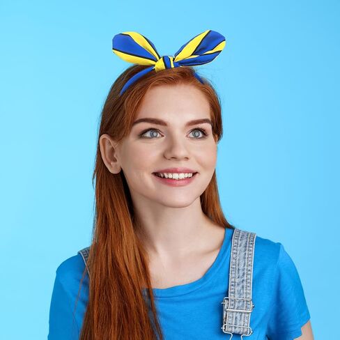Clownfish Knotted Bow Headband Ocean Theme Hair Accessories Halloween Costume Dress up Birthday Party Supplies Orange White in Saudi Arabia