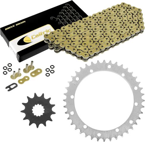 Caltric Gold O-Ring Drive Stain و Sprockets Kit متوافقة مع Yamaha Raptor 660 YFM660R 2001-2005 in Saudi Arabia