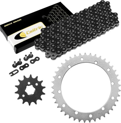 Caltric Black Drive Chain و Sprockets Kit متوافقة مع Yamaha Banshee 350 YFZ350 1989-2006 in Kuwait