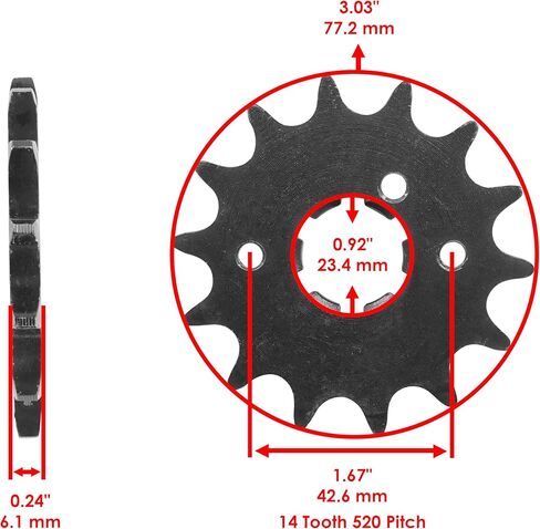 Caltric Black Drive Chain و Sprockets Kit متوافقة مع Yamaha Banshee 350 YFZ350 1989-2006 in Kuwait