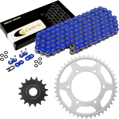 Caltric Blue O-Ring Drive Chain and Sprockets Kit Compatible With Yamaha R6 YZF-R6 2006-2016 in Saudi Arabia