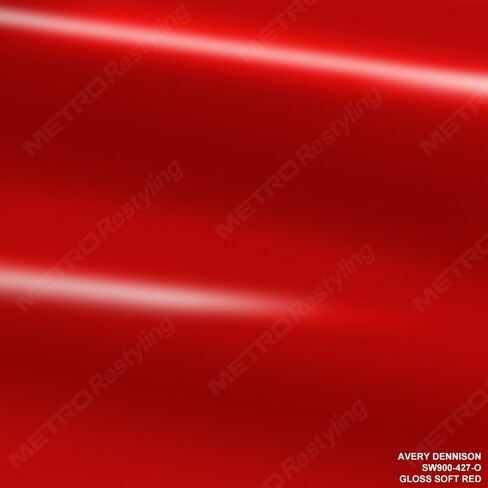 Avery SW900-427-O Gloss Soft Red 3in × 5in (حجم العينة) أفلام لفائف السيارة العليا فينيل in Kuwait