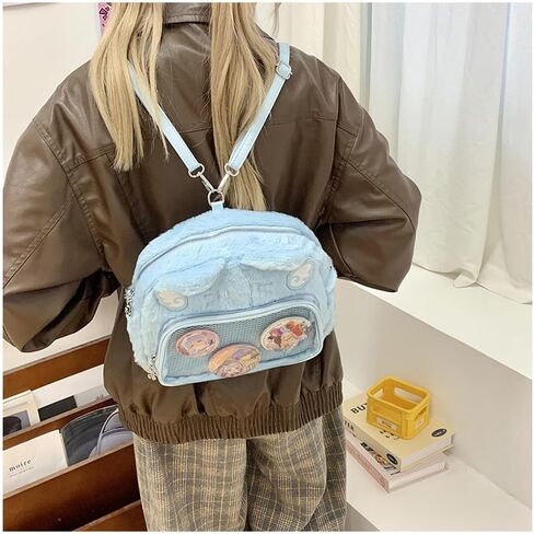Cute Cat Ita Bag Pin Display Backpack Kawaii Furry Ita Bag Crossbody Y2k Aesthetic Shoulder Purse(Pins NOT Included) in Kuwait