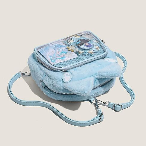 Cute Cat Ita Bag Pin Display Backpack Kawaii Furry Ita Bag Crossbody Y2k Aesthetic Shoulder Purse(Pins NOT Included) in Kuwait