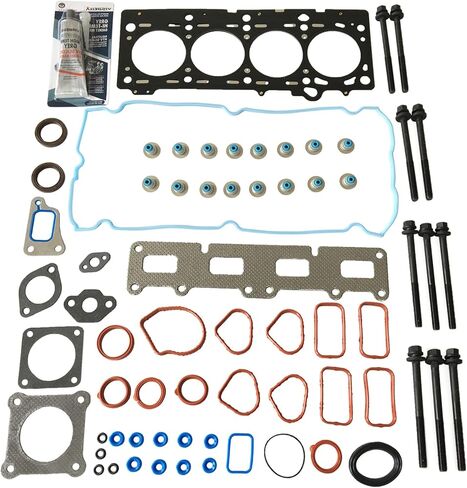 حشية رأس Partsflow محرك الأسطوانة مجموعة W/ 10 براغي الرأس لكرايسلر PT Cruiser 2002-2009 لجيب ليبرتي 2002-2005 لجيب رانجلر 2003-2006 2.4L (16 صمام) ، VIN CODE B 1 "OE#HS9946PT in Saudi Arabia