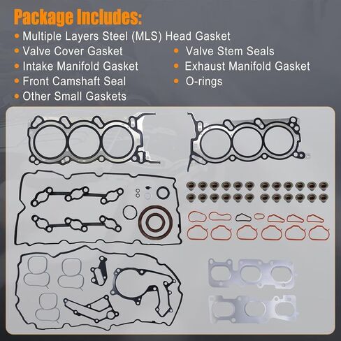 حشية رأس أسطوانة المحرك مجموعة نوبات ل Kia Sorento Sedona Cadenza 2013-2019 لـ Hyundai Azera Santa Fe 3.3L/3.5L V6 2013-2020 استبدل# 223113CGA0 22311-3CGA5 22311 3CGB0 in Saudi Arabia