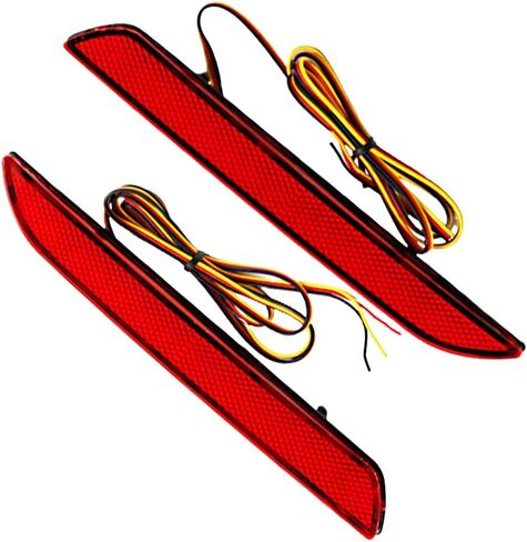 Back Bumper Reflectors Red Lens Red Light, Rear Bumper LED Reflectors Light Lamp, 2010-2013 Compatible with Honda Fit in Saudi Arabia