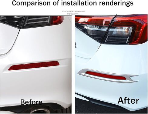 ملحقات السيارات مناسبة لـ Honda Civic 11th Gen 2022 2023 2024 2025 خلفية عاكس الضباب العاكس تغطية مديح (أسود) ABS 2 PCS in Kuwait