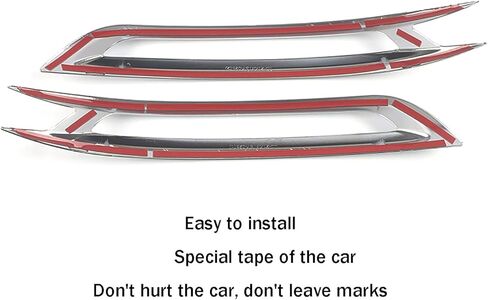 ملحقات السيارات مناسبة لـ Honda Civic 11th Gen 2022 2023 2024 2025 خلفية عاكس الضباب العاكس تغطية مديح (أسود) ABS 2 PCS in Kuwait