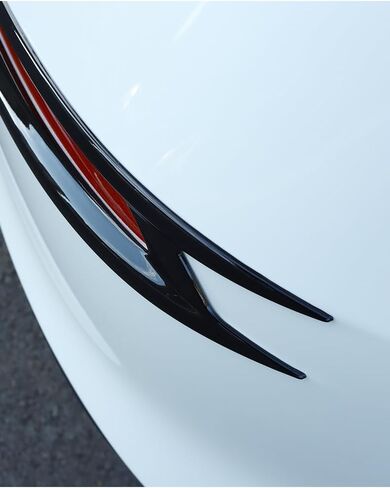 Car Accessories Fit for Honda Civic 11th Gen 2022 2023 2024 2025 Rear Bumper Reflector Fog Bezel Cover Trim (Black) ABS 2 PCS in Kuwait