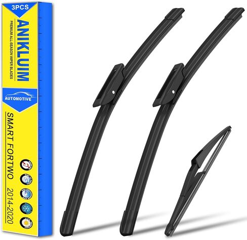ANIKLUIM® Wiper Blades for 2020-2014 Smart Fortwo Front Windshield Wipers,20 Inch+14 Inch+11 Inch,Durable and Quiet (Pack of 3) in Saudi Arabia